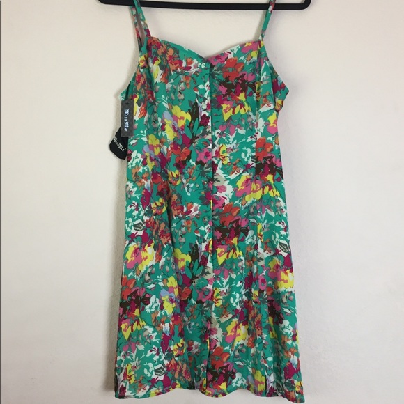 🚨SOLD 🚨 Miss Me Multicolor 90’s Inspired Midi Floral Dress - Picture 3 of 8